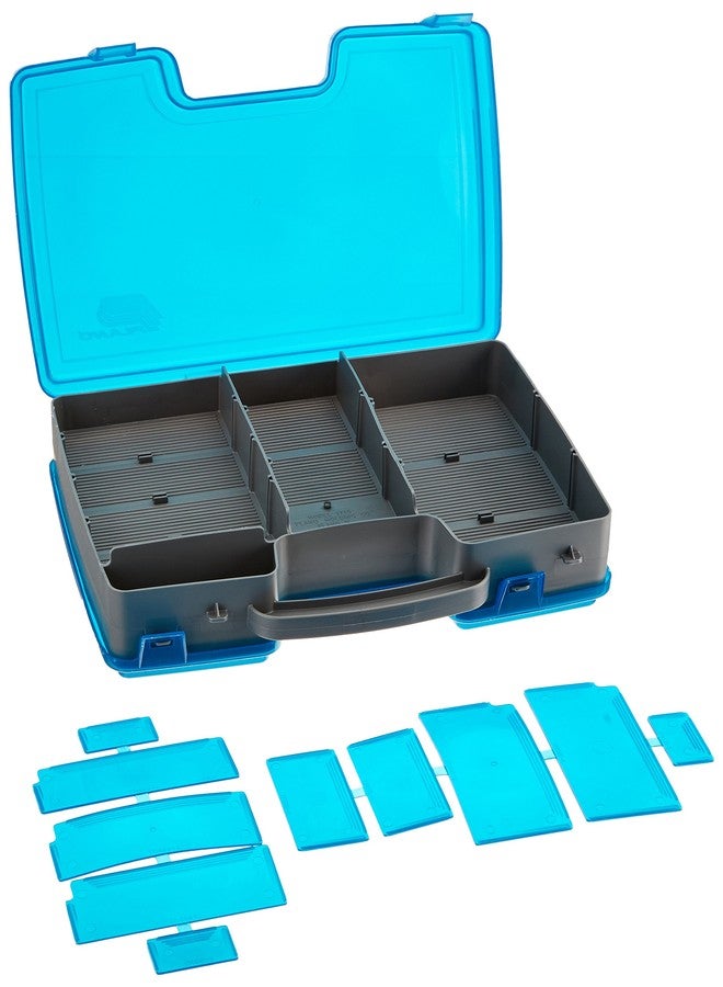 بلانو صندوق أدوات صيد كبير من بلانو ذو وجهين، رمادي معدني وأزرق، متوسط الحجم - Image 2