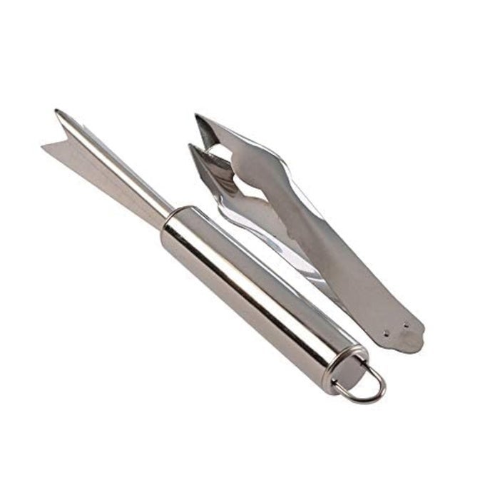 2PCS STAINLESS STEEL PINEAPPLE PEELER REMOVER FRUIT SLICER EYE CUTTER KITCHEN TOOLS