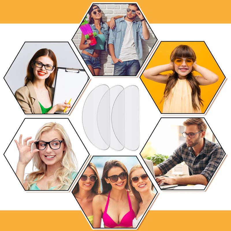 TOODOO 18 Pairs Eyeglasses Nose Pads Adhesive Silicone Glasses Replacement Anti Slip Nosepads for Eyeglass Glasses Sunglasses (Transparent, 1mm) - Image 5