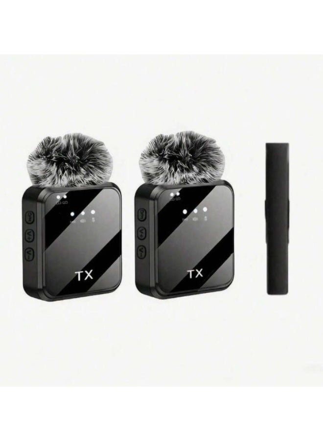 تي اكس ميكروفون لاسلكي صغير الحجم، مزود بخاصية إلغاء الضوضاء الذكية، وواقي من الرياح، وبطارية ليثيوم قابلة للشحن، واتصال 2.4G، مناسب للبث المباشر، والمقابلات، وتسجيل الأغاني والبودكاست، والمحادثات، والفيديوهات. - Image 5