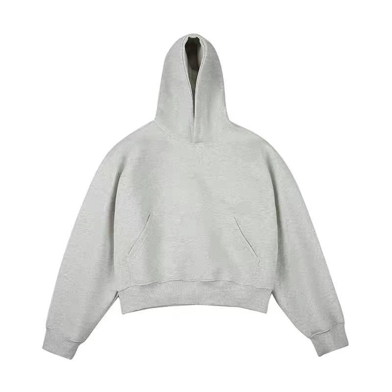 Short Chinese Cotton Composite Silver Fox Velvet Hoodie Cleanfit Couple'S Hoodie Custom Embroidered Logo - Image 4