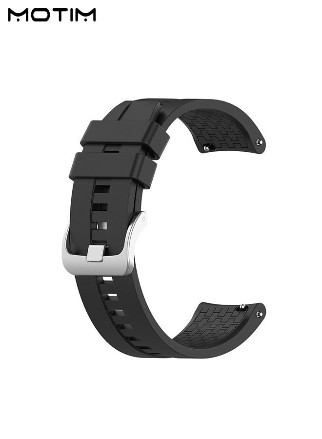 Motim Silicone Watchband Replacement Strap Compatible with Huawei Watch GT2/3/3Pro/4/5 Watch, 22mm, Adjustable Soft Wristband Bracelet for Men, Women  - Image 1