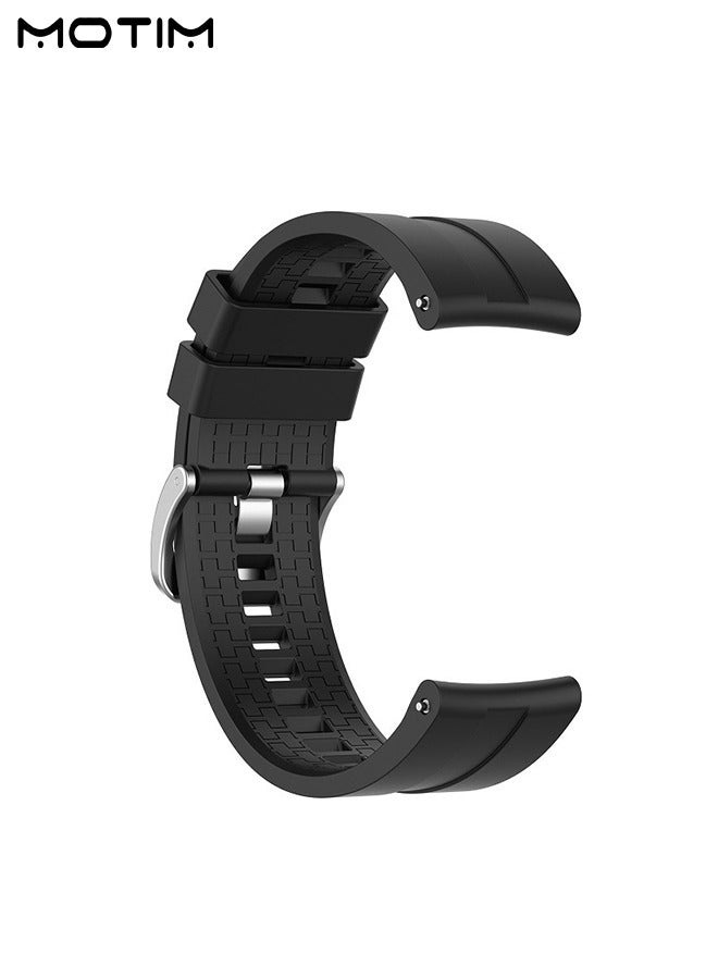 Motim Silicone Watchband Replacement Strap Compatible with Huawei Watch GT2/3/3Pro/4/5 Watch, 22mm, Adjustable Soft Wristband Bracelet for Men, Women  - Image 2