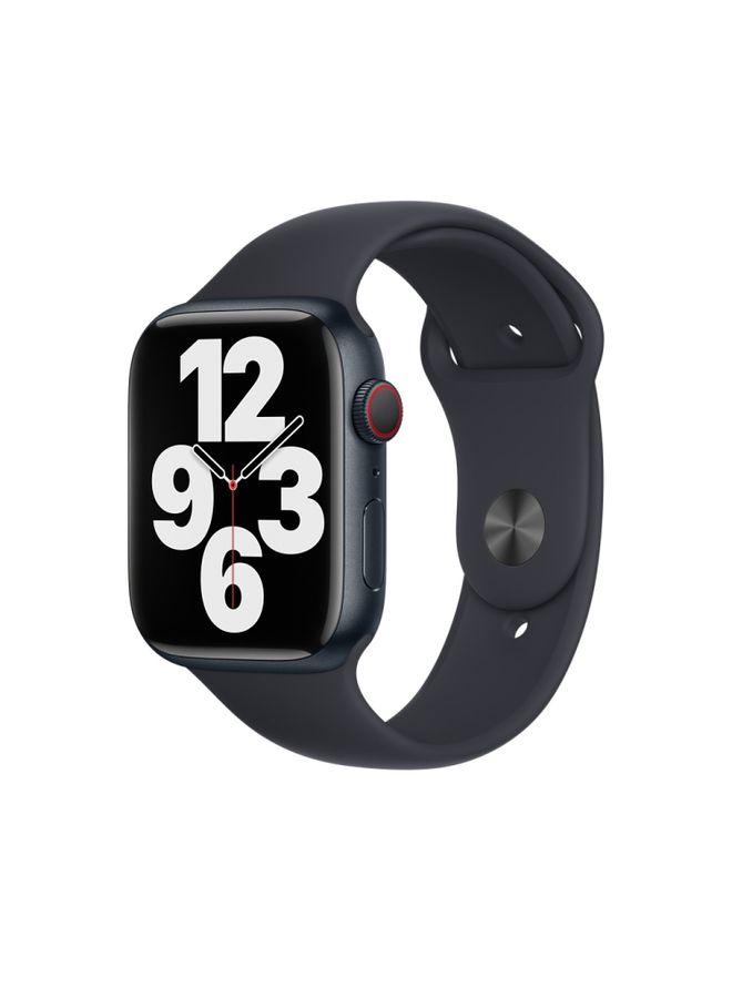 Replacement Strap Silicone Watch Band For Apple Watch Ultra 49mm&Watch Ultra 2 49mm / Series 9&8&7 45mm / SE 3&SE 2&6&SE&5&4 44mm / 3&2&1 42mm Midnight Black 