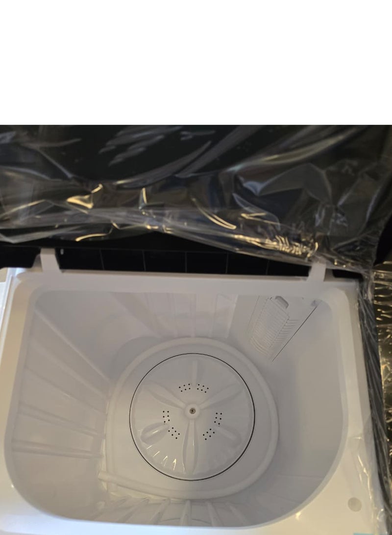 Dora Sat Twin Tub Washing Machine - 5 kg - White - Black Cover - DS5TWM - Image 4