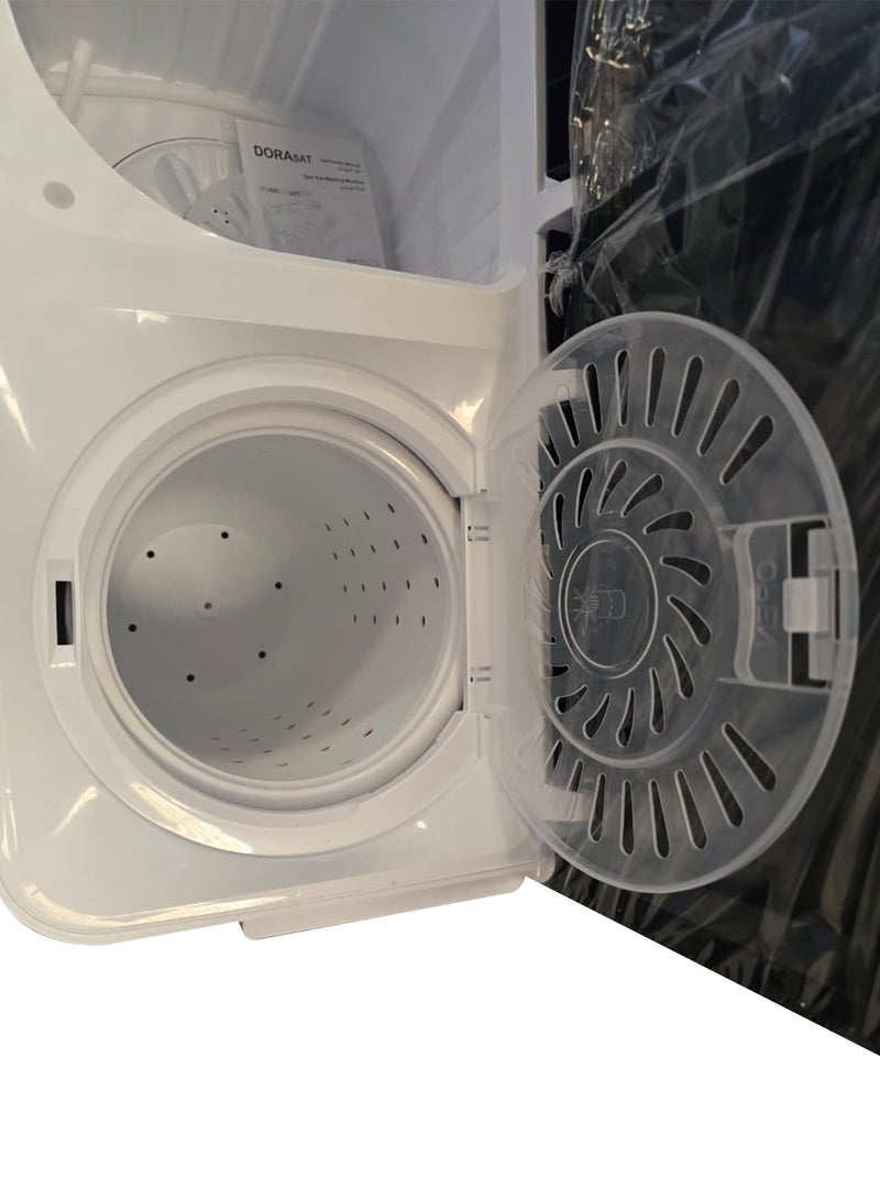 Dora Sat Twin Tub Washing Machine - 5 kg - White - Black Cover - DS5TWM - Image 3