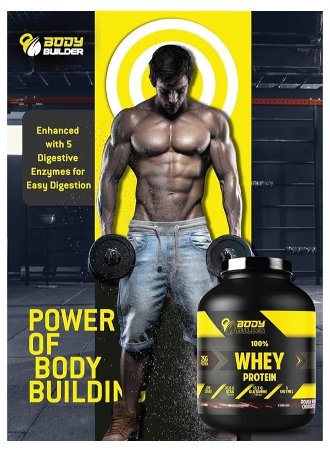 Body Builder Whey Protein, Low Sugar Whey with 5 Digestive Enzymes  Chocolate Coconut Flavor, 4 Lb  - Image 5