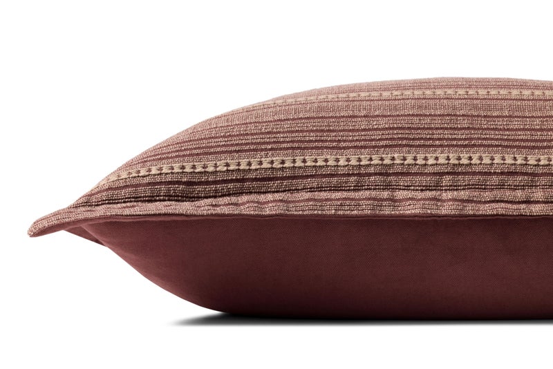 Loloi Chris Loves Julia Howie Collection PCJ0023 Wine/Natural 13'' x 21'' Cover Only Pillow - Image 3