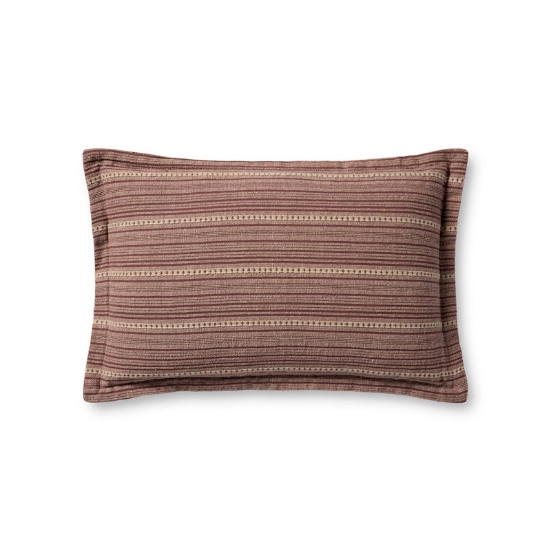 Loloi Chris Loves Julia Howie Collection PCJ0023 Wine/Natural 13'' x 21'' Cover Only Pillow - Image 2