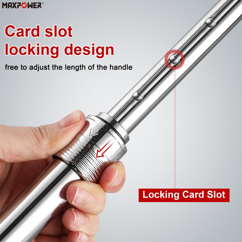 MAXPOWER 1/2-Inch Drive Extendable Ratchet Wrench, 1/2 Inch Drive Ratchet Socket Wrench, Quick Release 72-Tooth Reversible Ratcheting Feature(16.1" - 22" Length) - Image 5