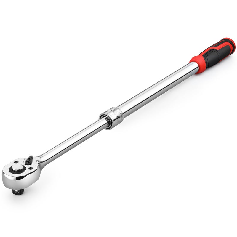 MAXPOWER 1/2-Inch Drive Extendable Ratchet Wrench, 1/2 Inch Drive Ratchet Socket Wrench, Quick Release 72-Tooth Reversible Ratcheting Feature(16.1" - 22" Length) - Image 1