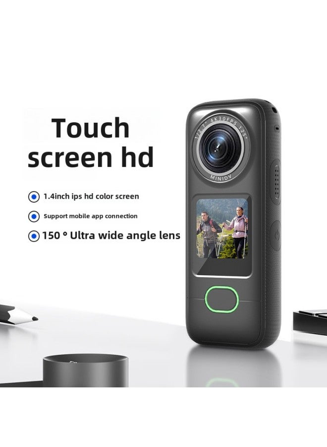 Generic 4K HD Sports Camera Motorcycle Driving Recorder Outdoor Helmet Riding Pocket Camera Photography Video-Body Color:M3 Black-touch Screen-wifi Connection  - Image 1