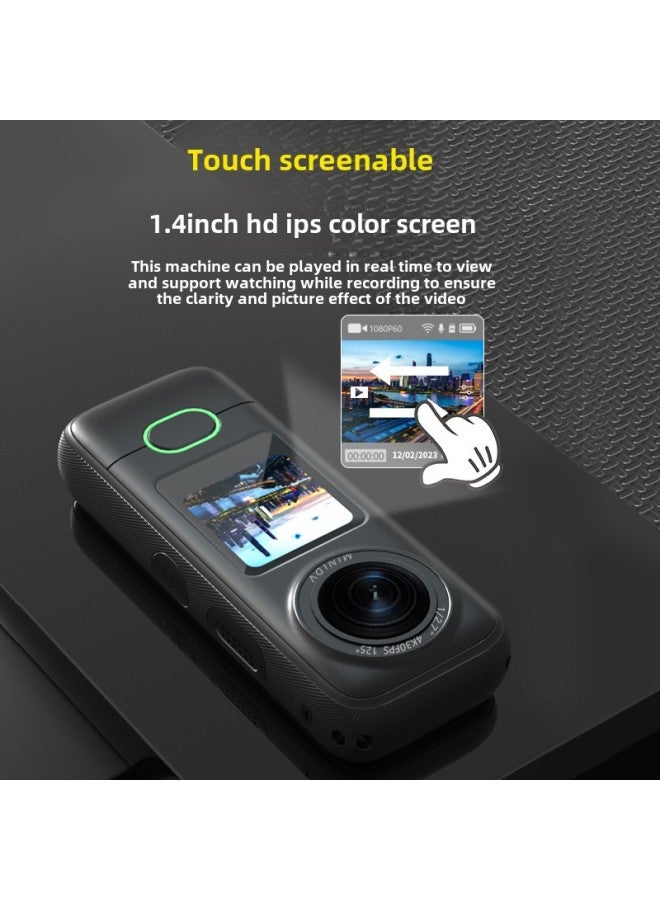 Generic 4K HD Sports Camera Motorcycle Driving Recorder Outdoor Helmet Riding Pocket Camera Photography Video-Body Color:M3 Black-touch Screen-wifi Connection  - Image 4