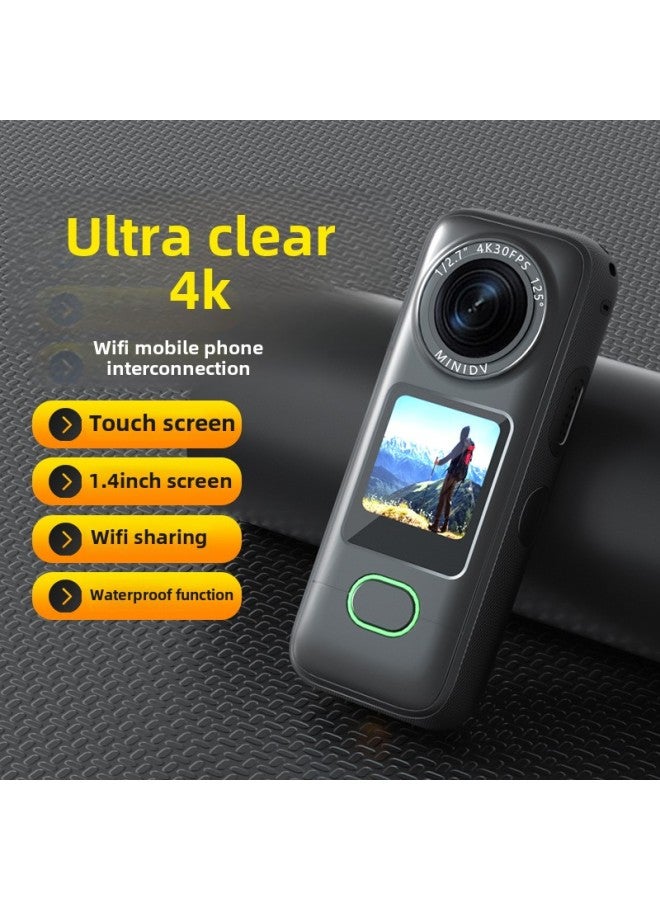 Generic 4K HD Sports Camera Motorcycle Driving Recorder Outdoor Helmet Riding Pocket Camera Photography Video-Body Color:M3 Black-touch Screen-wifi Connection  - Image 2