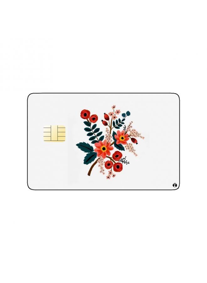 RKN PRINTED BANK CARD STICKER Beautiful Red Roses Drawing - Image 2