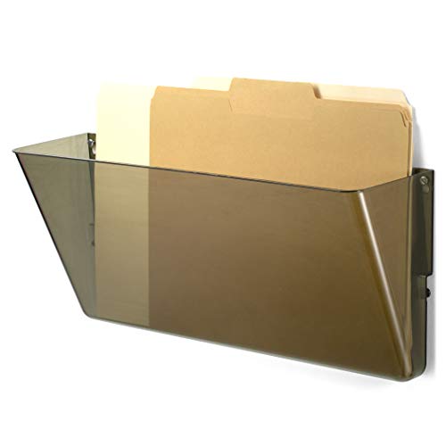 Officemate Plastic Wall-File Pocket, One Pocket, Legal/Letter Size, 16.19" x 4.13" x 7", Smoke - Image 1