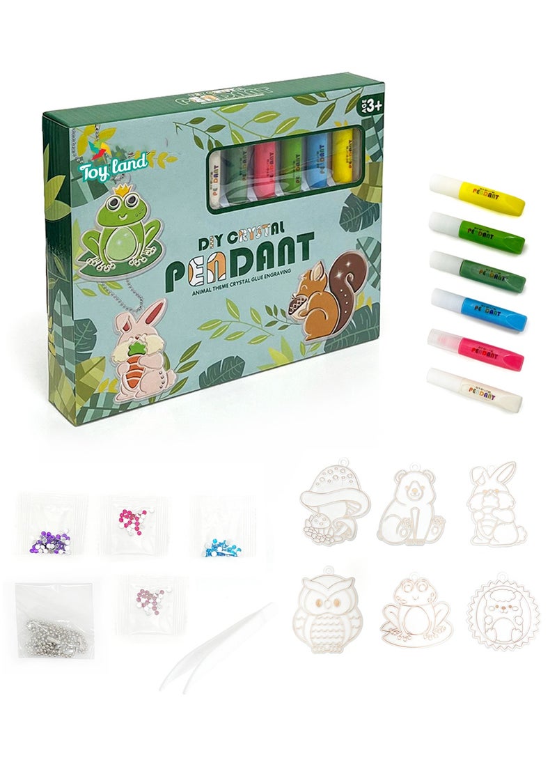 Toyland صناعة القلادة الكريستالية الفنية والحرفية للأطفال، مجموعة تلوين للأطفال - Image 1