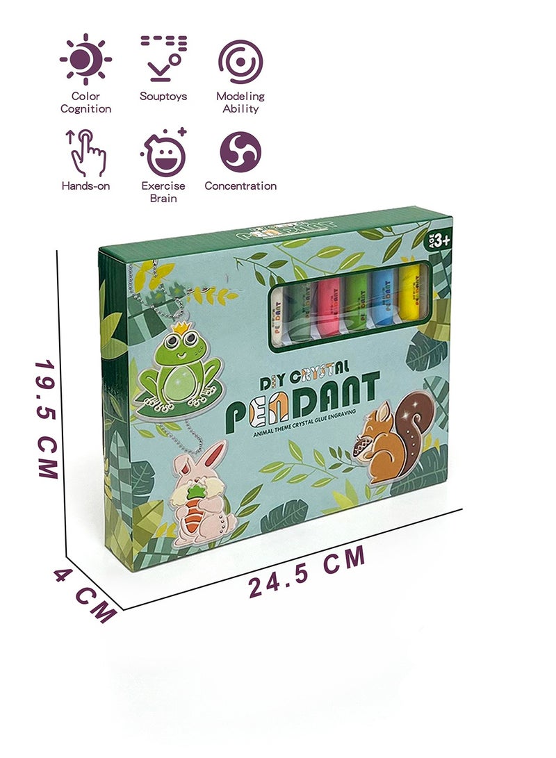 Toyland صناعة القلادة الكريستالية الفنية والحرفية للأطفال، مجموعة تلوين للأطفال - Image 4