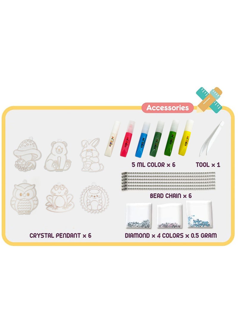 Toyland صناعة القلادة الكريستالية الفنية والحرفية للأطفال، مجموعة تلوين للأطفال - Image 3