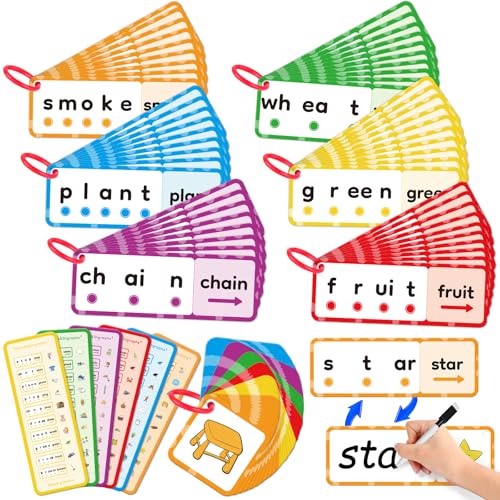 HugHush Blends Digraphs CardsPhonics GamesLearn to ReadSpeech Therapy Toys for Toddlers KidsSight Word Games Spelling Reading LearningKindergarten Preschool Learning ActivitiesEducational Toy - Image 1
