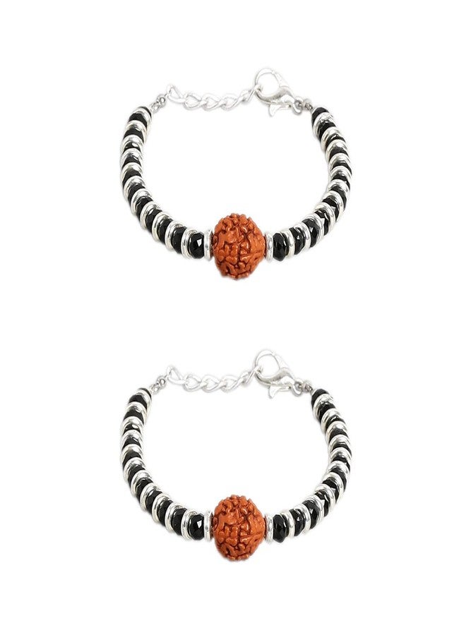 El Regalo 1 Pair Rudraksha Nazaria Bracelets for Babies/Toddlers/Kids- Baby Nazaria - Image 1