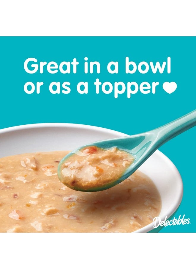 هارتز مكافآت القطط المبللة القابلة لللعق من Delectables Chowder للقطط المسنة، سمك التونة والسمك الأبيض، 1.4 أونصة (عبوة من 12 قطعة) (قد تختلف العبوة)  - Image 5