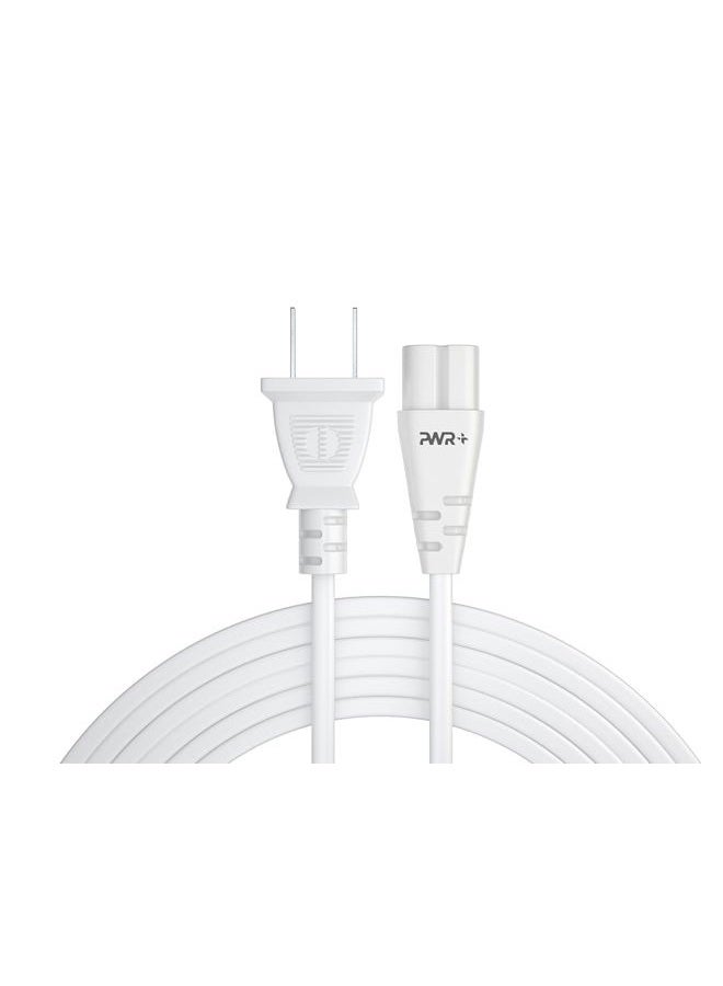 PWR+ TV Power Cord - White, 12ft - Image 5