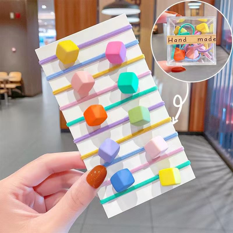 Loquat 10-Pack Kids Summer Hair Ties Box set of ten pieces