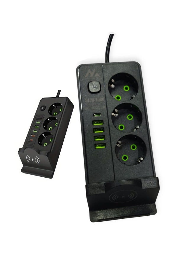 Electricity joint- 3 Ports - 4Usb -1 Type C  Max 2500w  - Image 1
