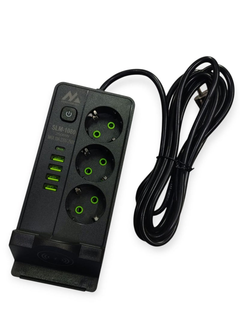 Electricity joint- 3 Ports - 4Usb -1 Type C  Max 2500w  - Image 2