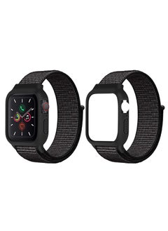 Generic Sport Band and Case for Apple Watch Band 38mm 40mm 41mm, Protective Silicone Bumper Case with Loop Strap for Series 9/8/7/6/5/4/3 for Women Men  - Image 1