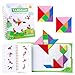 Helsort Travel Tangram Puzzle Magnetic Puzzle Book for Road Trips STEM Jigsaw Game with 2 Tangram Sets Patterns Solutions Brain Teaser IQ Toy for Kids and Adults Ideal Educational Gift 368 - Image 2