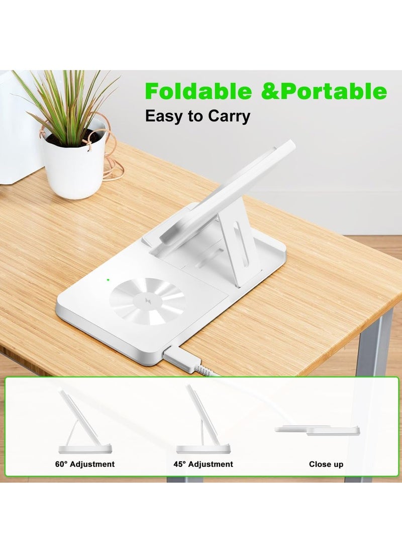General Wireless Charger, 3 in 1 Charging Station for Multiple Devices, Wireless Charging Stand for iPhone 8-15 Series,iWatch9/8/7/6/5/4/3/2/SE,AirPods3/2/Pro (White)  - Image 4