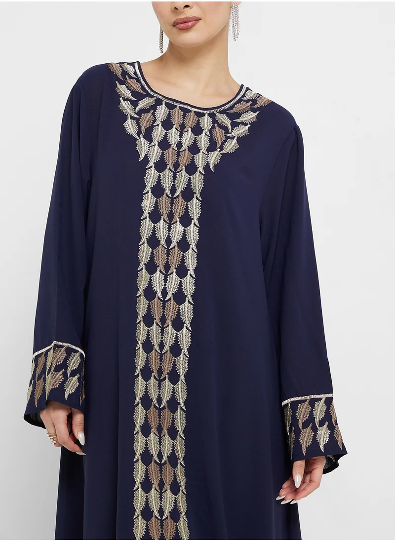 Khizana Border Print Jalabiya