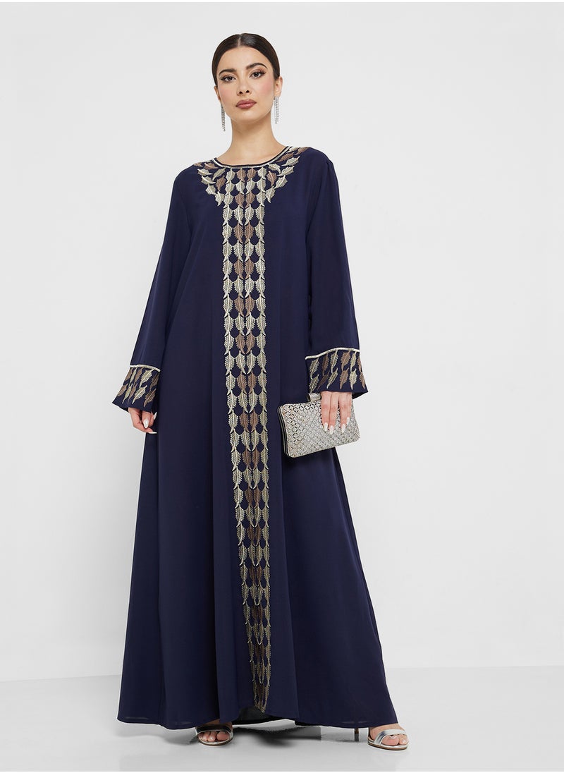 Khizana - Border Print Jalabiya - Image 1