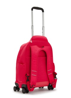 kipling New Zea Kids' Large Wheeled Backpack with Laptop Protection True Pink  - Image 2