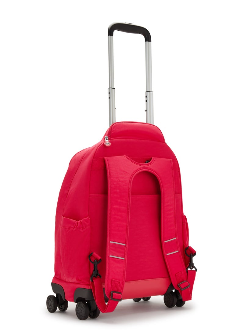 kipling - New Zea Kids' Large Wheeled Backpack with Laptop Protection True Pink - Image 1