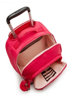 kipling New Zea Kids' Large Wheeled Backpack with Laptop Protection True Pink  - Image 3