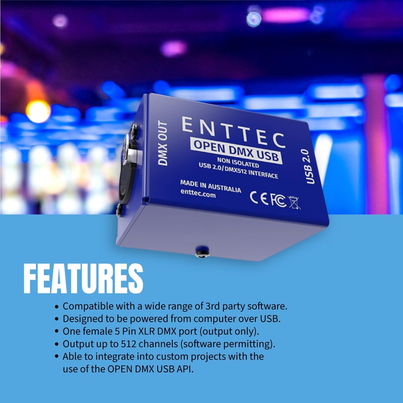 Enttec Open DMX USB 70303 Lighting Interface - Open Source/Hardware Only - Entry Level Model - Image 4