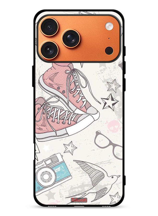 Tolwak Apple iPhone 17 Pro Max Protective Case Cover Canva Shoes And Camera Art - Image 1