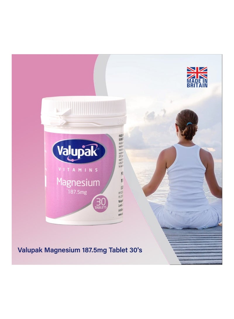 VALUPAK Magnesium 187.5Mg Tablet 30'S - Image 3