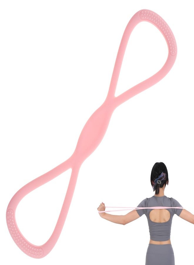 Yolev Arm Resistance Bands,8 Shaped Resistance Bands with Handles for Shoulder, Back & Arm Workout,15lb Rubber Pull Rope for Women and Men,Yoga Pilates Home Fitness Equipment (Pink) - Image 1