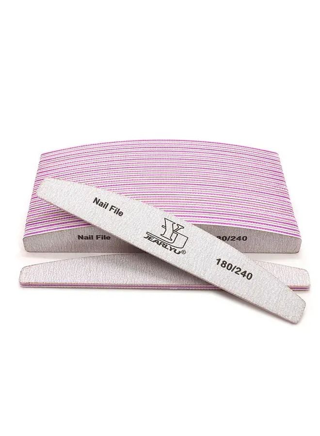 25 Pcs Professional Double Sided Nail Files Buffers 180 240 Grit For Manicure Pedicure - Image 2