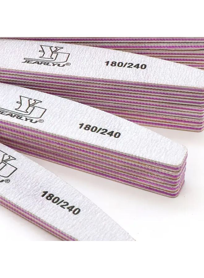 25 Pcs Professional Double Sided Nail Files Buffers 180 240 Grit For Manicure Pedicure - Image 4