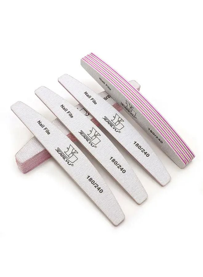25 Pcs Professional Double Sided Nail Files Buffers 180 240 Grit For Manicure Pedicure - Image 3