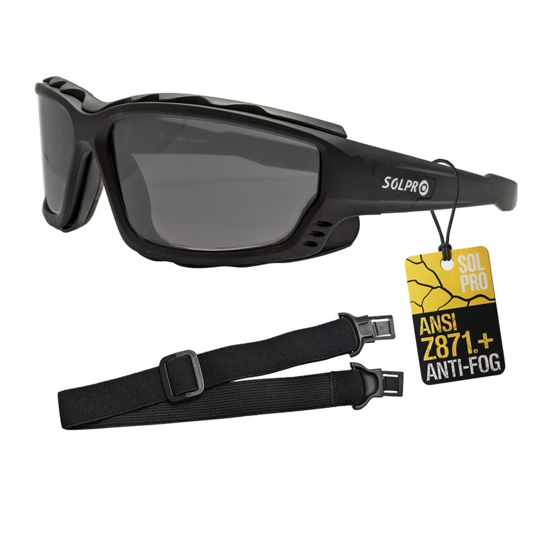 SOL PRO Powersport Sunglasses, Motorcycle Riding Safety Goggles, UV400 Anti-Fog, Dust-Resistant, Wraparound, Fit Men Women, Mowing, Shooting, Hunting - Image 1