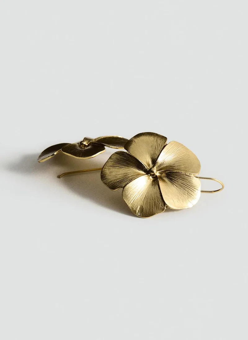 MANGO Flower-Design Earrings