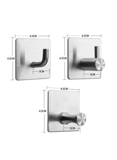 Hangers Upgrade Acrylic Adhesive Vaburs Stainless Steel Hooks Waterproof Door Hooks Bathroom Hooks Maximum Load 5KG (10 Packs) - pzsku/Z2BAB338EB9EAFC1C1697Z/45/_/1656260579/4e5bbf41-1e95-4974-bcac-ce0842875585