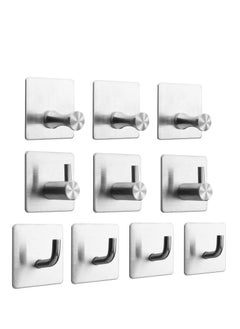 Hangers Upgrade Acrylic Adhesive Vaburs Stainless Steel Hooks Waterproof Door Hooks Bathroom Hooks Maximum Load 5KG (10 Packs) - pzsku/Z2BAB338EB9EAFC1C1697Z/45/_/1656260579/774a8069-d06c-4bd1-9d6c-9fae9a256117