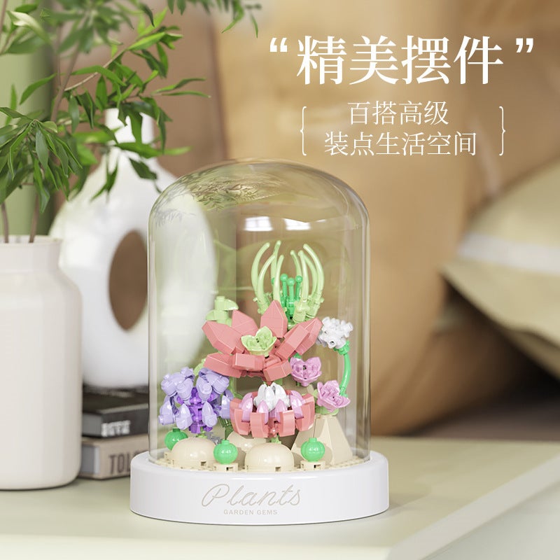 Sunflower Everlasting Flower Succulent Kids Building Blocks Toy Decoration Gift for Girls 2025 - Image 3